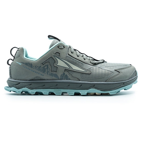 Altra LONE PEAK 4.5 Women's Hiking Shoes Natural Grey / Light Turquoise | FGHYWX-038