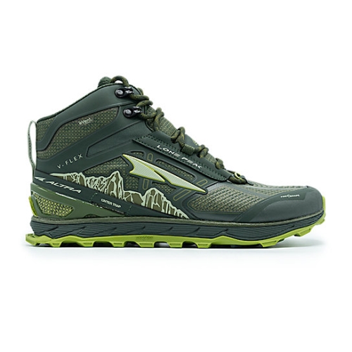 Altra LONE PEAK 4 Men's Hiking Shoes Deep Forest Green | QAUETS-761