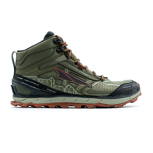 Altra LONE PEAK 4 Men's Hiking Shoes Ivy Green / Red Clay | PZOIBA-536