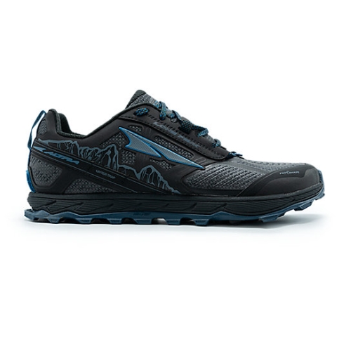 Altra LONE PEAK 4 Men's Trail Shoes Black / Blue | JGNLPE-694