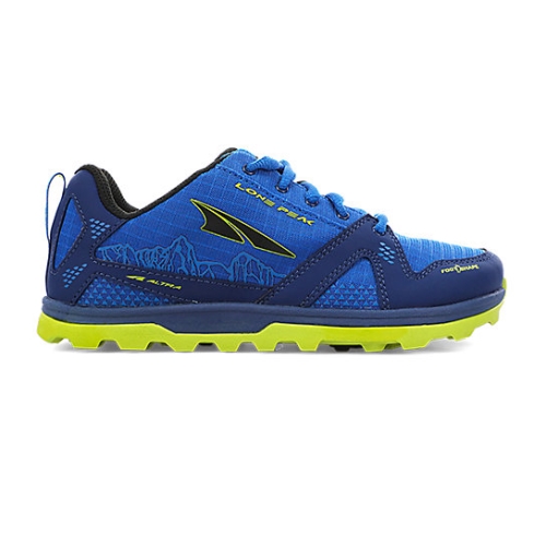 Altra LONE PEAK Men's Trail Shoes Blue / Lime | FAOWQS-296